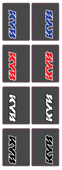 KYB Fork Tube Decals | Carbon Fiber